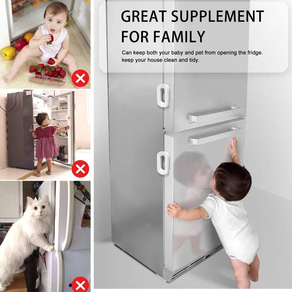 Child Safety Refrigerator Lock – Self Adhesive Fridge And Freezer Door Lock With Double Safety Button And Easy One Hand Operation Rs 197