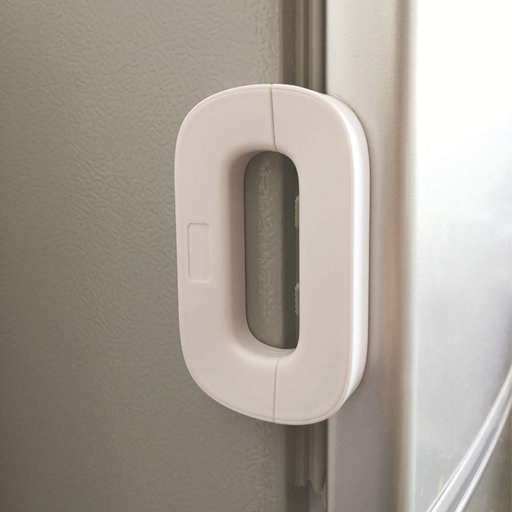 Child Safety Refrigerator Lock – Self Adhesive Fridge And Freezer Door Lock With Double Safety Button And Easy One Hand Operation Rs 197