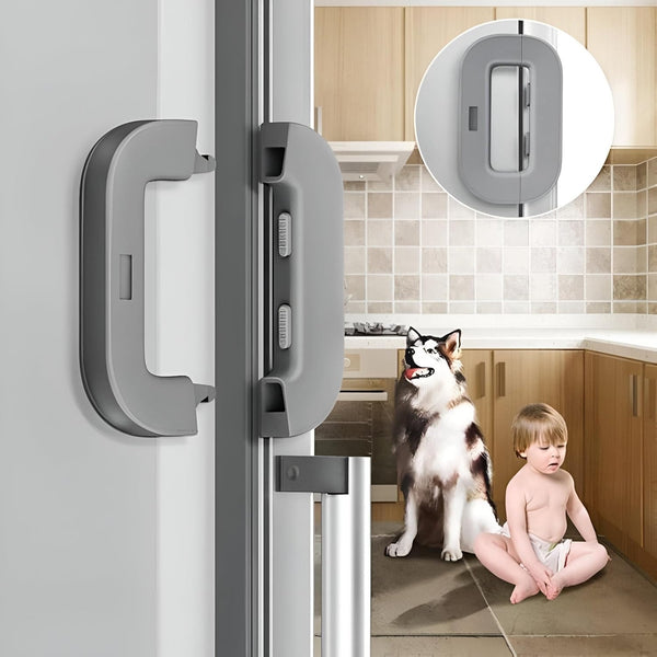 Child Safety Refrigerator Lock – Self Adhesive Fridge And Freezer Door Lock With Double Safety Button And Easy One Hand Operation Rs 197